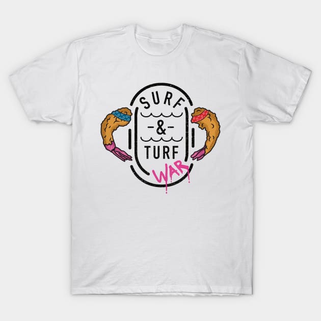 Surf and Turf War T-Shirt by Mob73